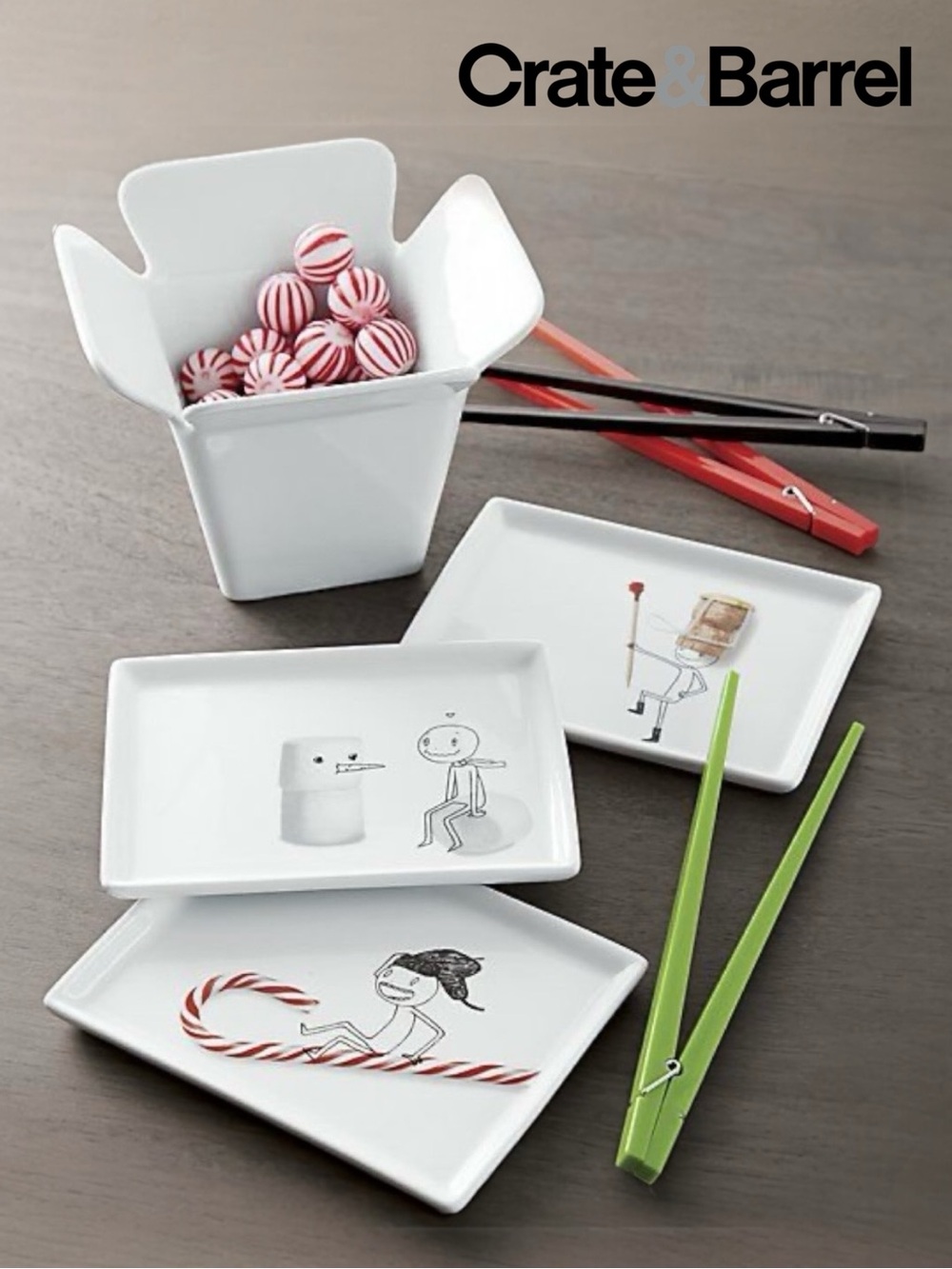 CB2 “Oliver” Modern Appetizer Plates